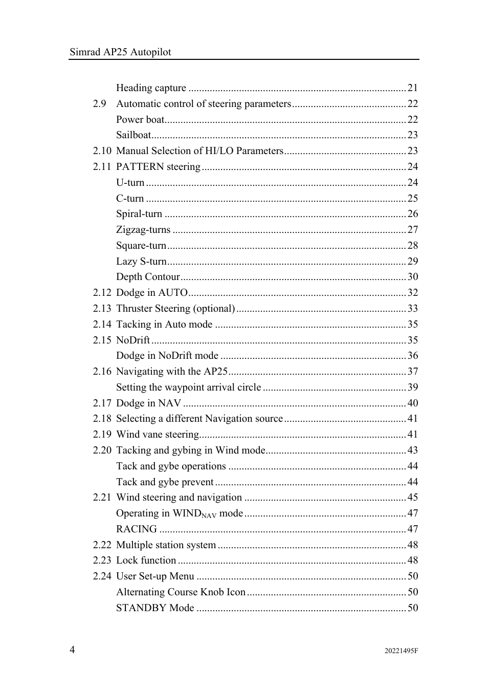 Simrad AP25 User Manual | Page 6 / 172