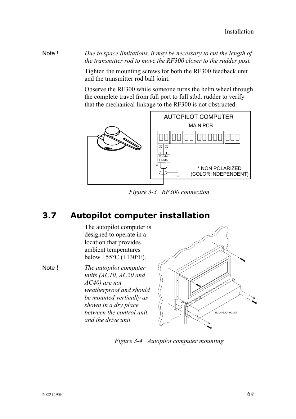 7 autopilot computer installation | Simrad AP25 User Manual | Page 71 / 172