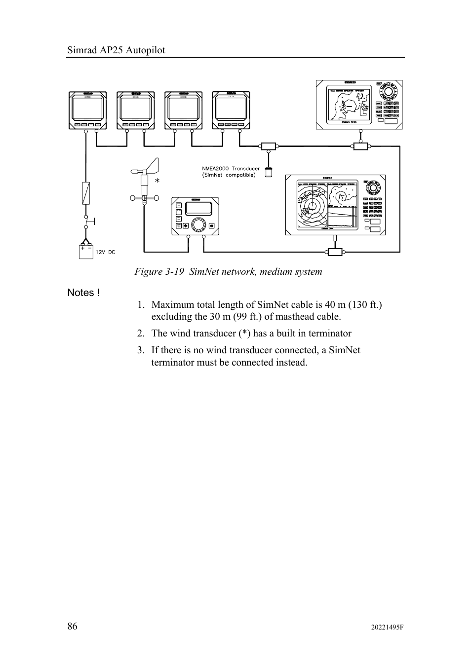 Simrad ap25 autopilot 86 | Simrad AP25 User Manual | Page 88 / 172