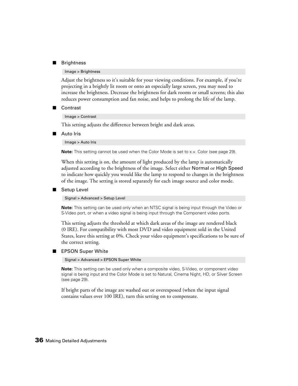 Seiko Group POWERLITE 7500 UB User Manual | Page 36 / 80