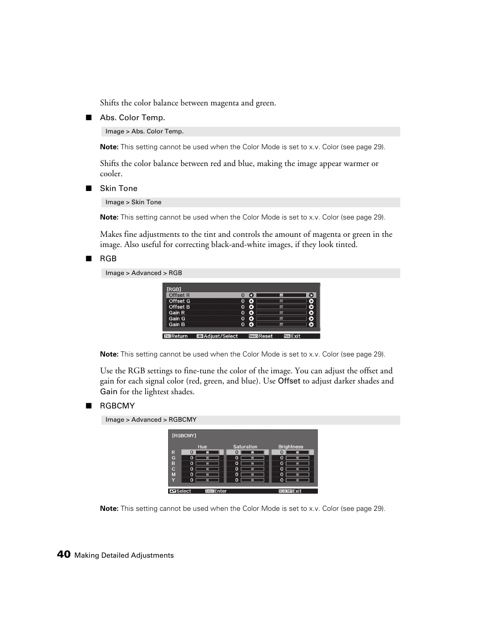 Seiko Group POWERLITE 7500 UB User Manual | Page 40 / 80