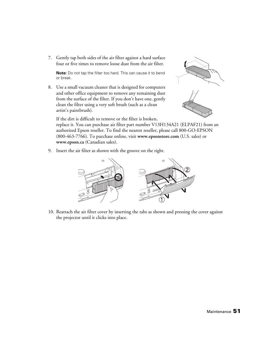Seiko Group POWERLITE 7500 UB User Manual | Page 51 / 80