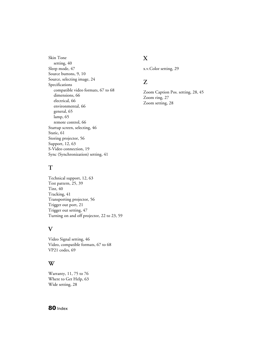 Seiko Group POWERLITE 7500 UB User Manual | Page 80 / 80