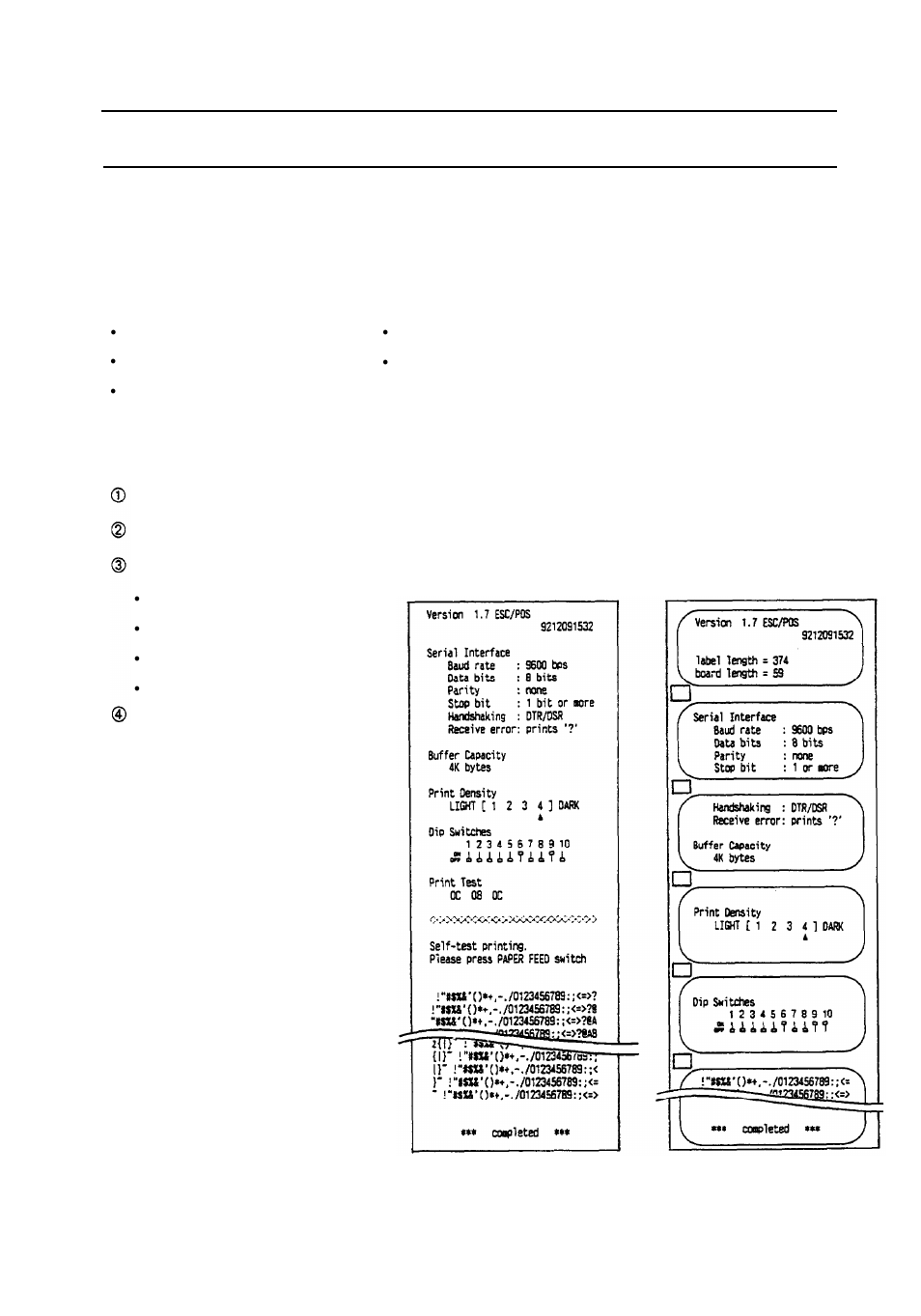 Chap 4-the self test, Checking operation with the self test, Chapter 4 the self test | Seiko Group TM-L60 User Manual | Page 20 / 79