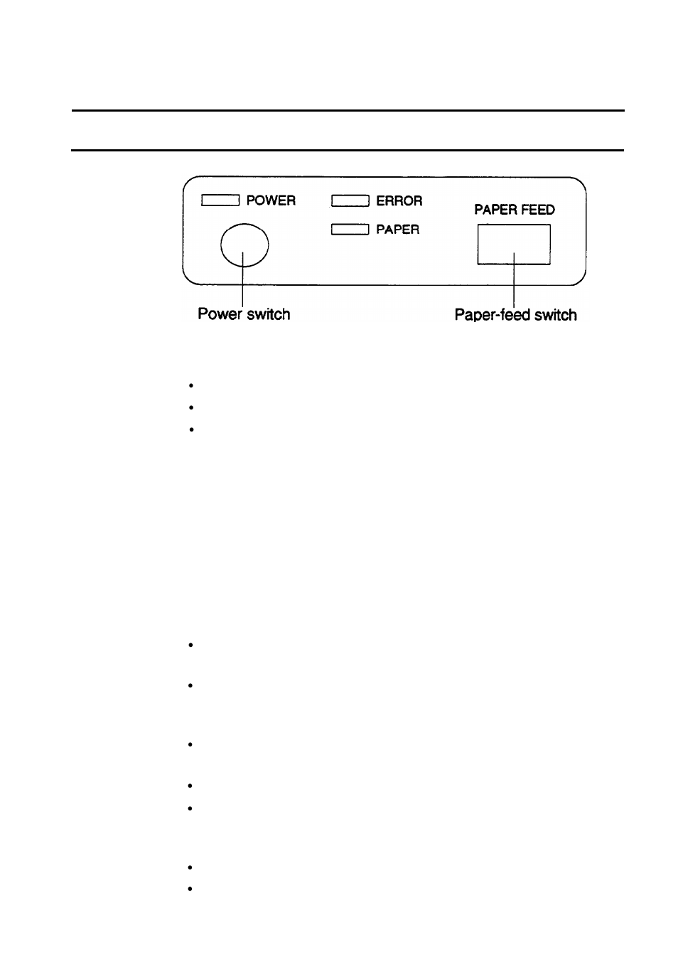 Chap 5-cautions while using the printer, Panel switches and commands, Chapter 5 cautions while using the printer | Seiko Group TM-L60 User Manual | Page 22 / 79