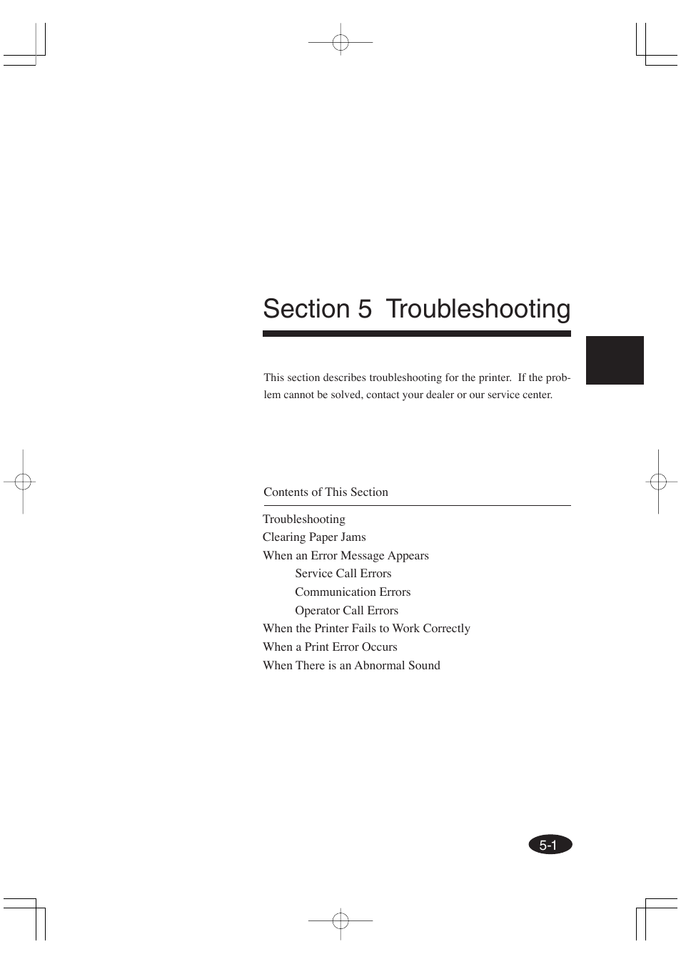 Section 5 troubleshooting | Seiko Group OC CS 6060 IP-6600 User Manual | Page 163 / 180