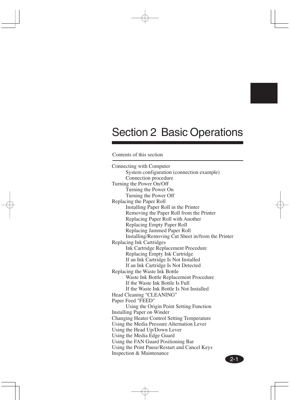 Section 2 basic operations | Seiko Group OC CS 6060 IP-6600 User Manual | Page 45 / 180