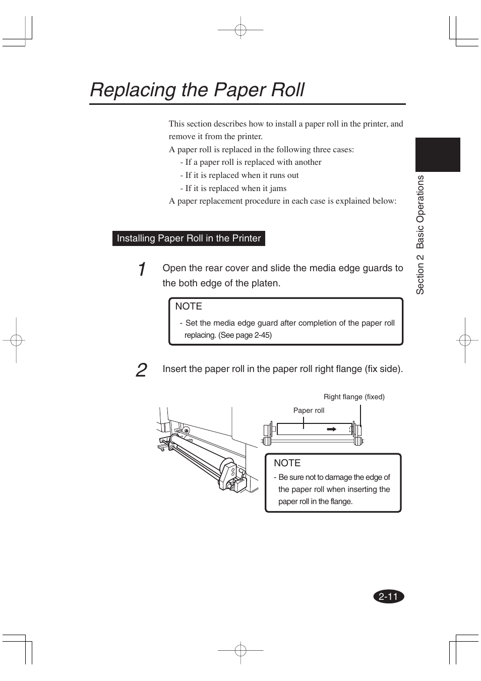 Replacing the paper roll | Seiko Group OC CS 6060 IP-6600 User Manual | Page 55 / 180
