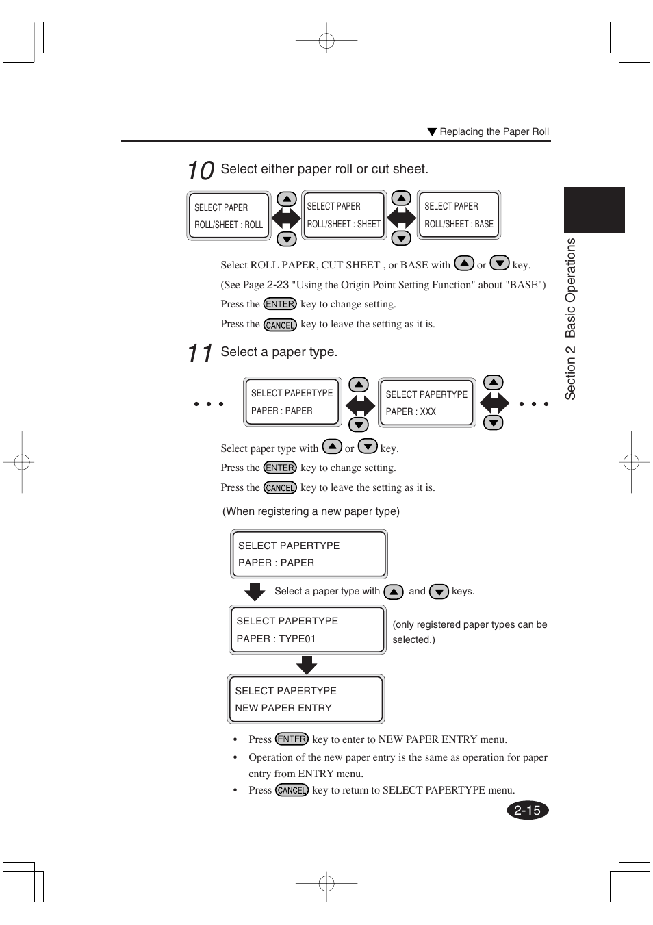 Select either paper roll or cut sheet, Select a paper type | Seiko Group OC CS 6060 IP-6600 User Manual | Page 59 / 180