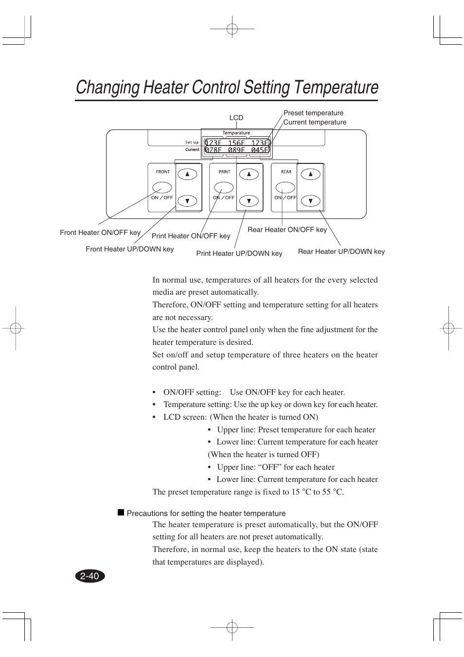 Changing heater control setting temperature | Seiko Group OC CS 6060 IP-6600 User Manual | Page 84 / 180