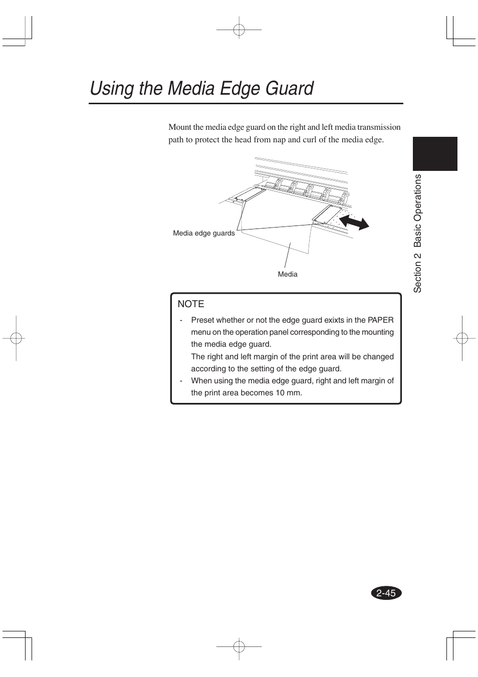 Using the media edge guard | Seiko Group OC CS 6060 IP-6600 User Manual | Page 89 / 180
