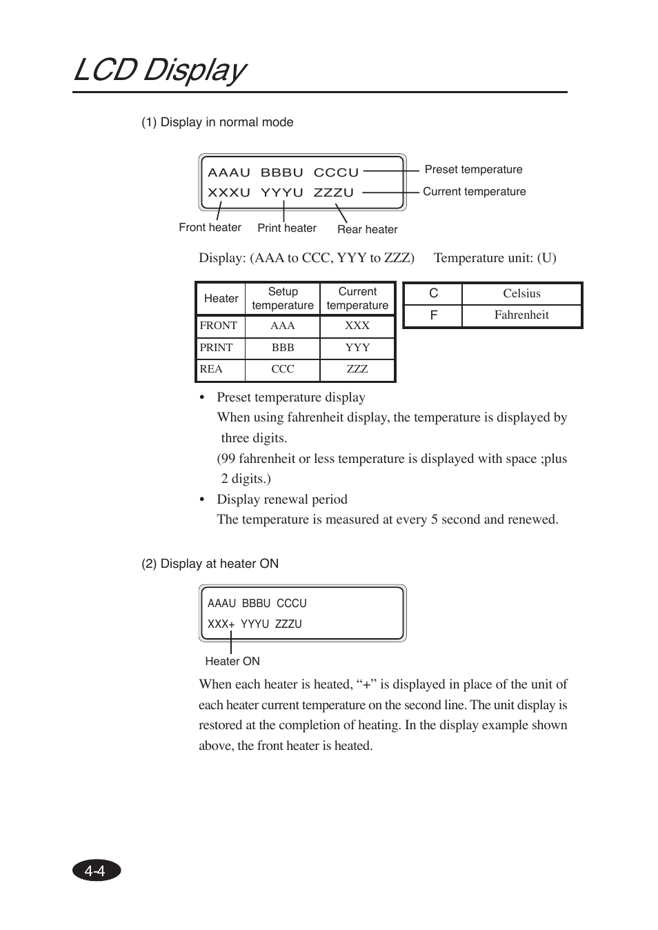 Lcd display | Seiko Group SII IP-6600 User Manual | Page 172 / 197