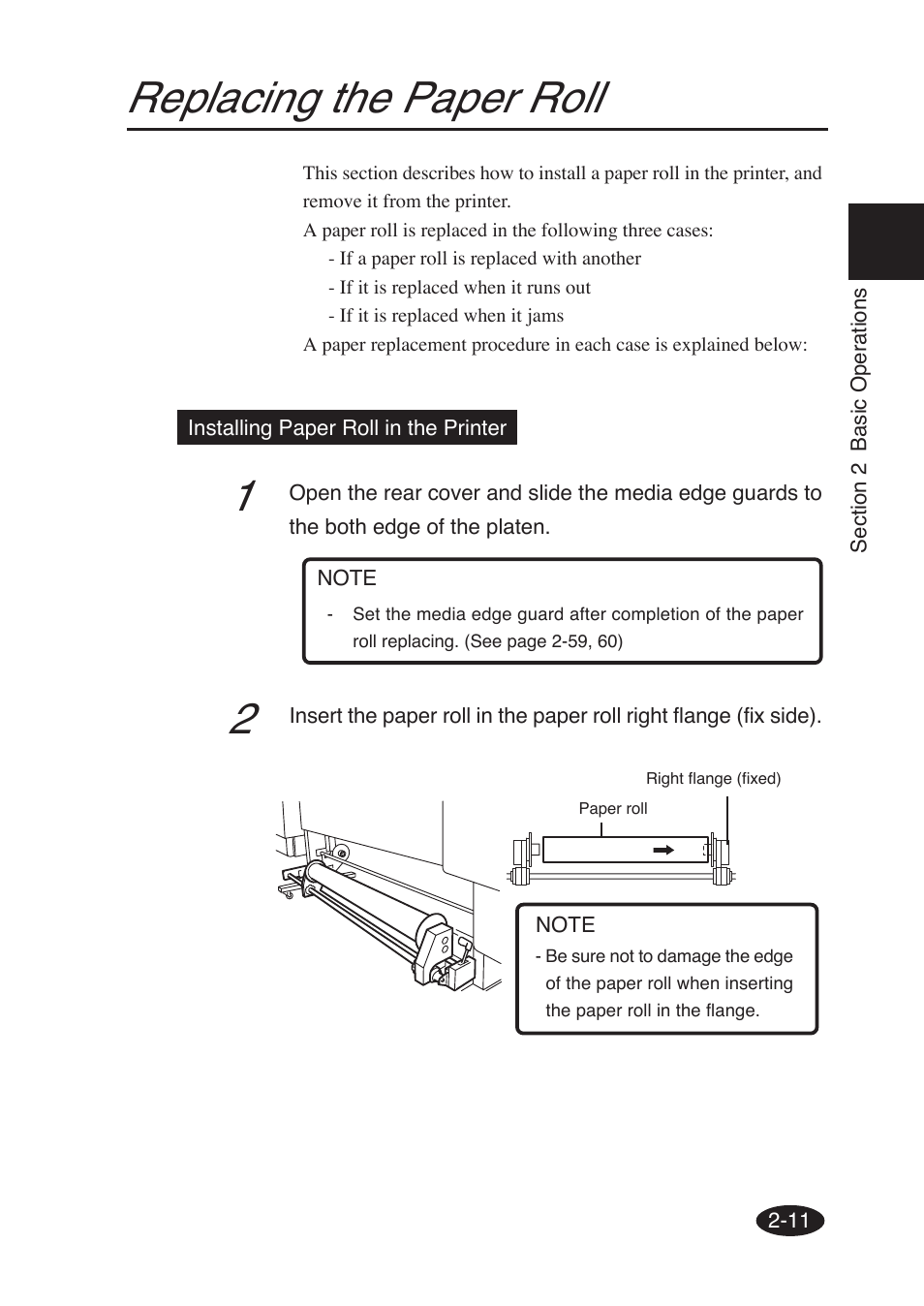 Replacing the paper roll | Seiko Group SII IP-6600 User Manual | Page 55 / 197