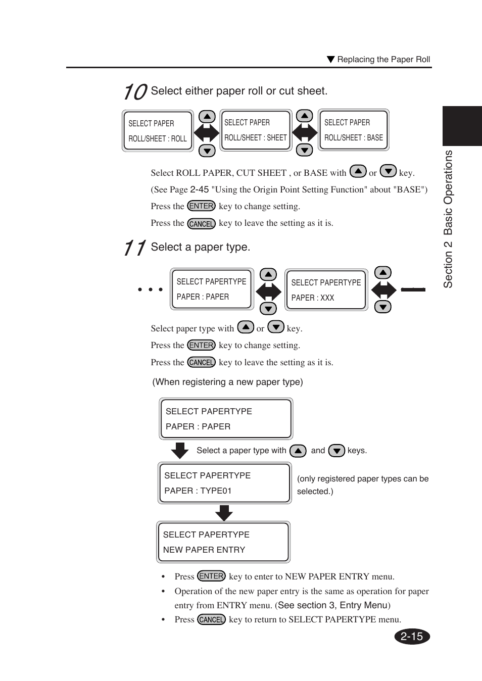 Select either paper roll or cut sheet, Select a paper type | Seiko Group SII IP-6600 User Manual | Page 59 / 197