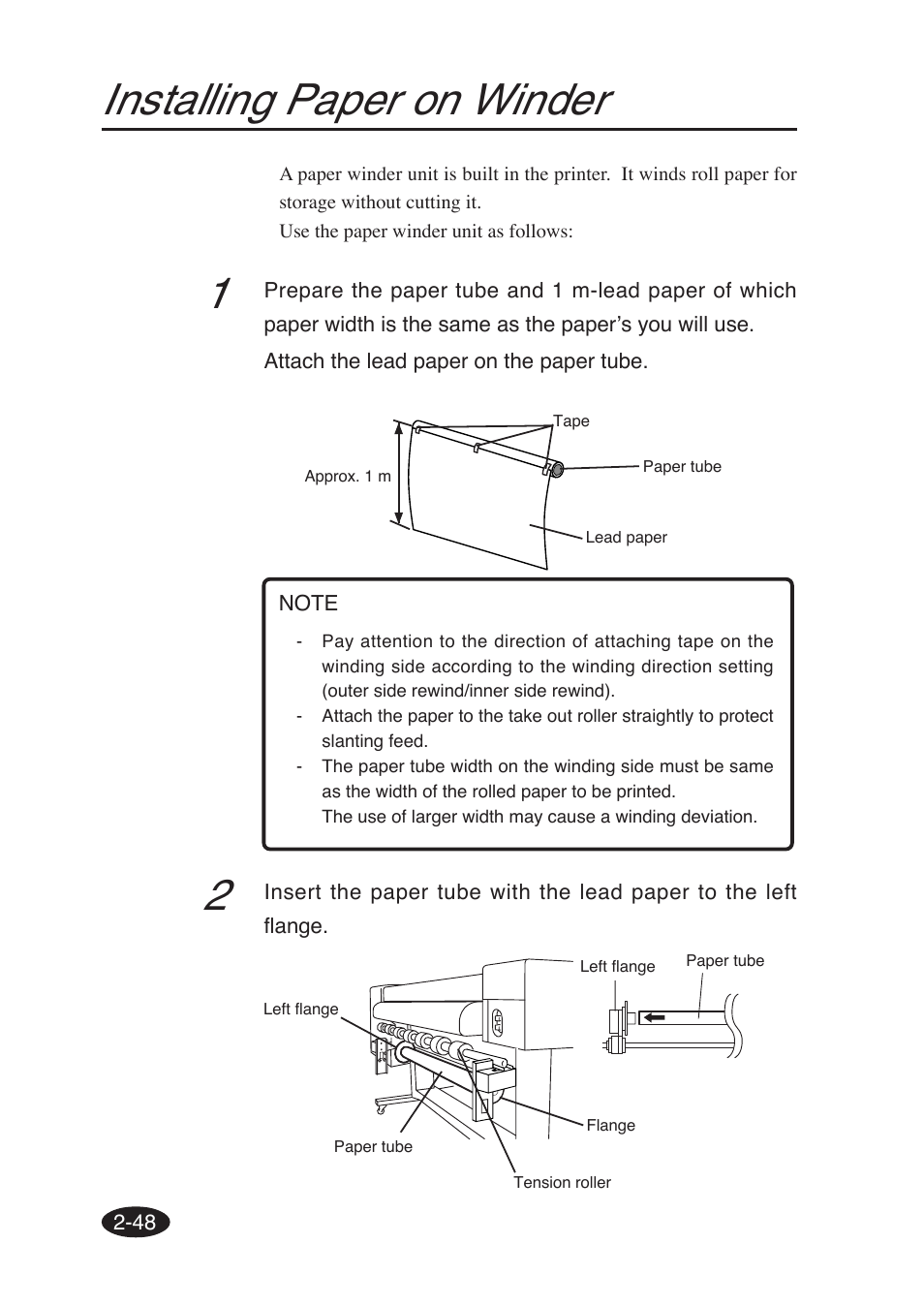 Installing paper on winder | Seiko Group SII IP-6600 User Manual | Page 92 / 197