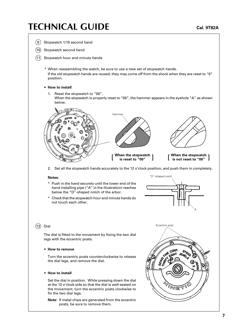 Technical guide | Seiko Group 9T82A User Manual | Page 7 / 8