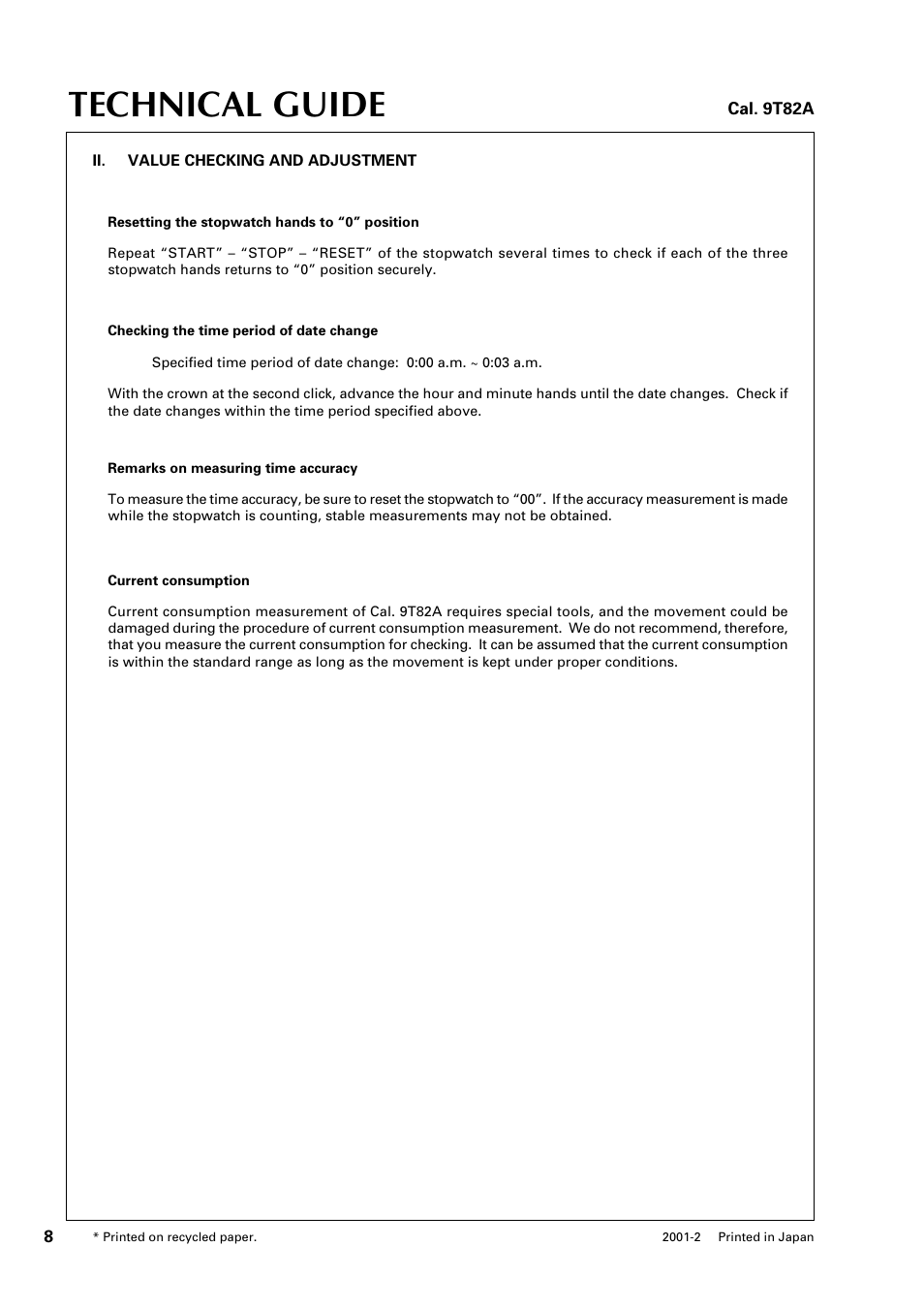 Technical guide | Seiko Group 9T82A User Manual | Page 8 / 8