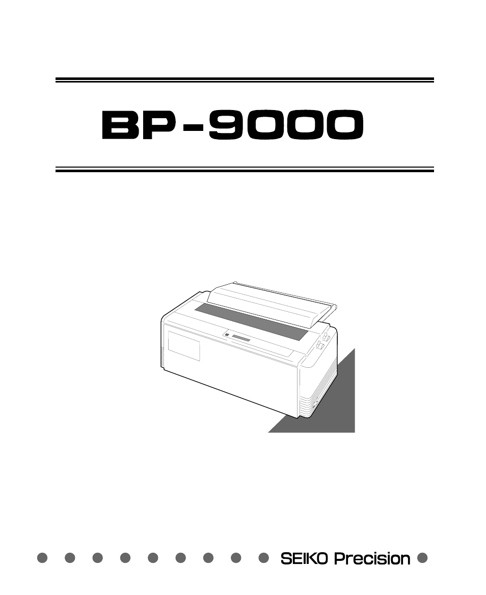 Seiko Group BP-9000 User Manual | 146 pages