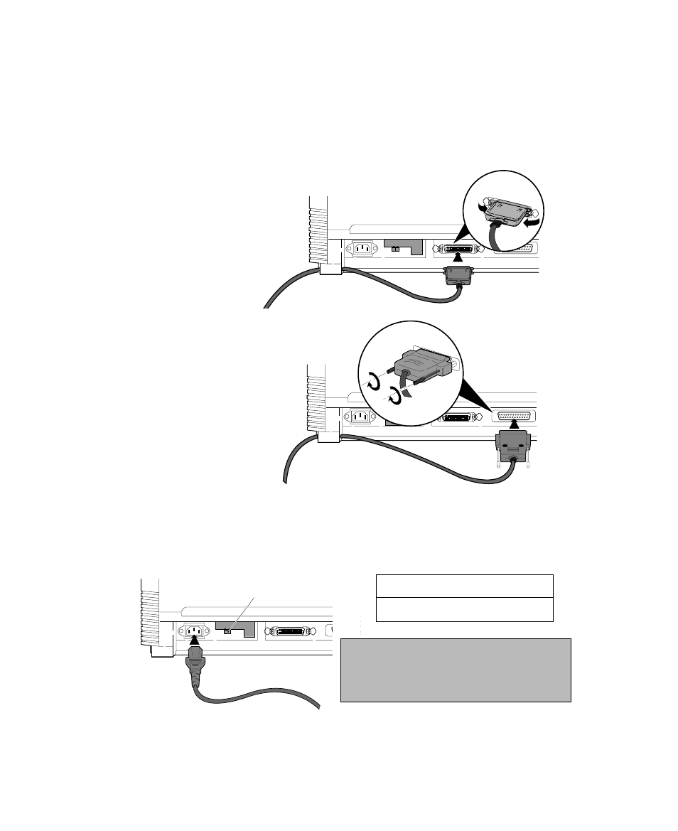 Connecting the computer, Voltage selector, Setting up | Seiko Group BP-9000 User Manual | Page 20 / 146