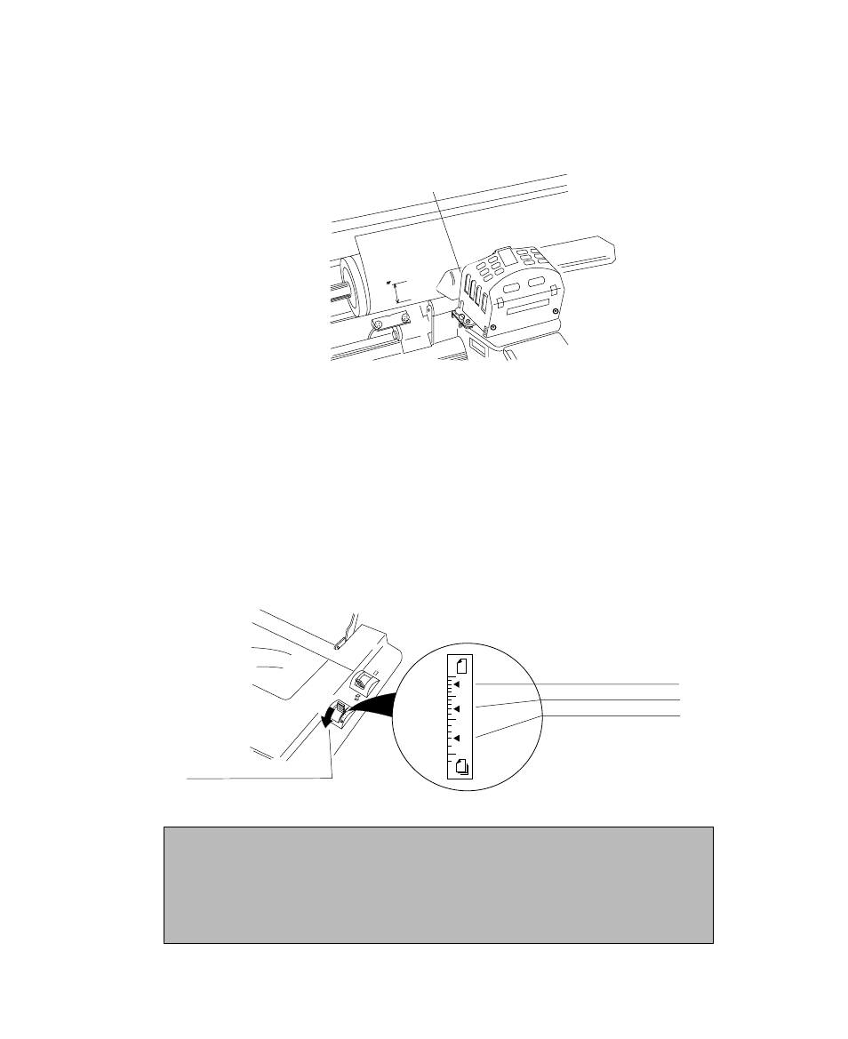 Adjusting print head position 5, Paper alignment, Adjusting the print head position | Seiko Group BP-9000 User Manual | Page 23 / 146