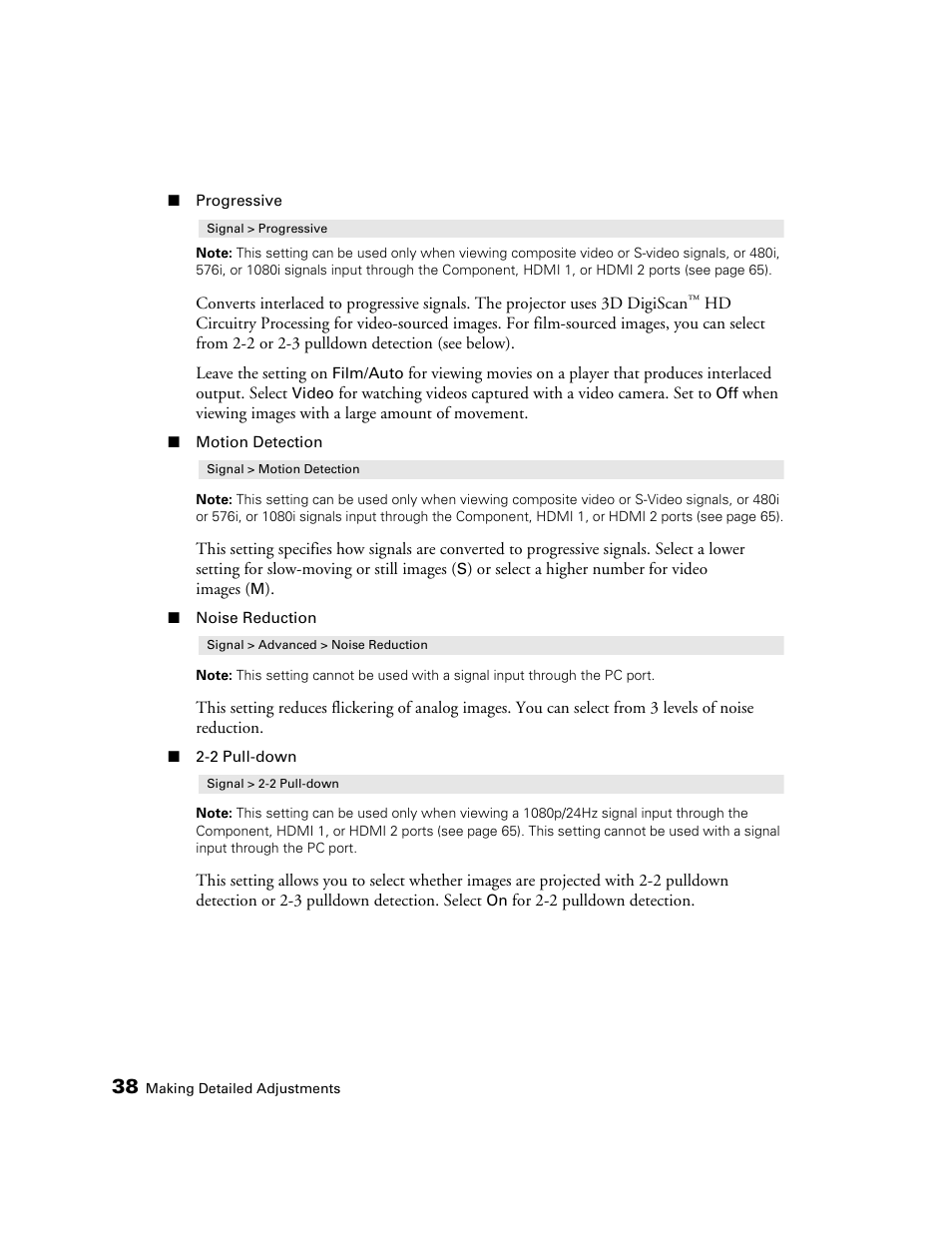 Seiko Group POWERLITE 8345 User Manual | Page 38 / 76