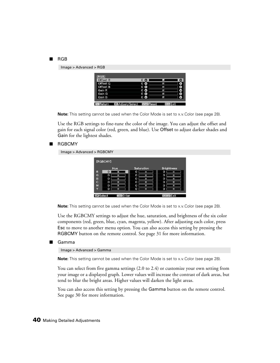 Seiko Group POWERLITE 8345 User Manual | Page 40 / 76