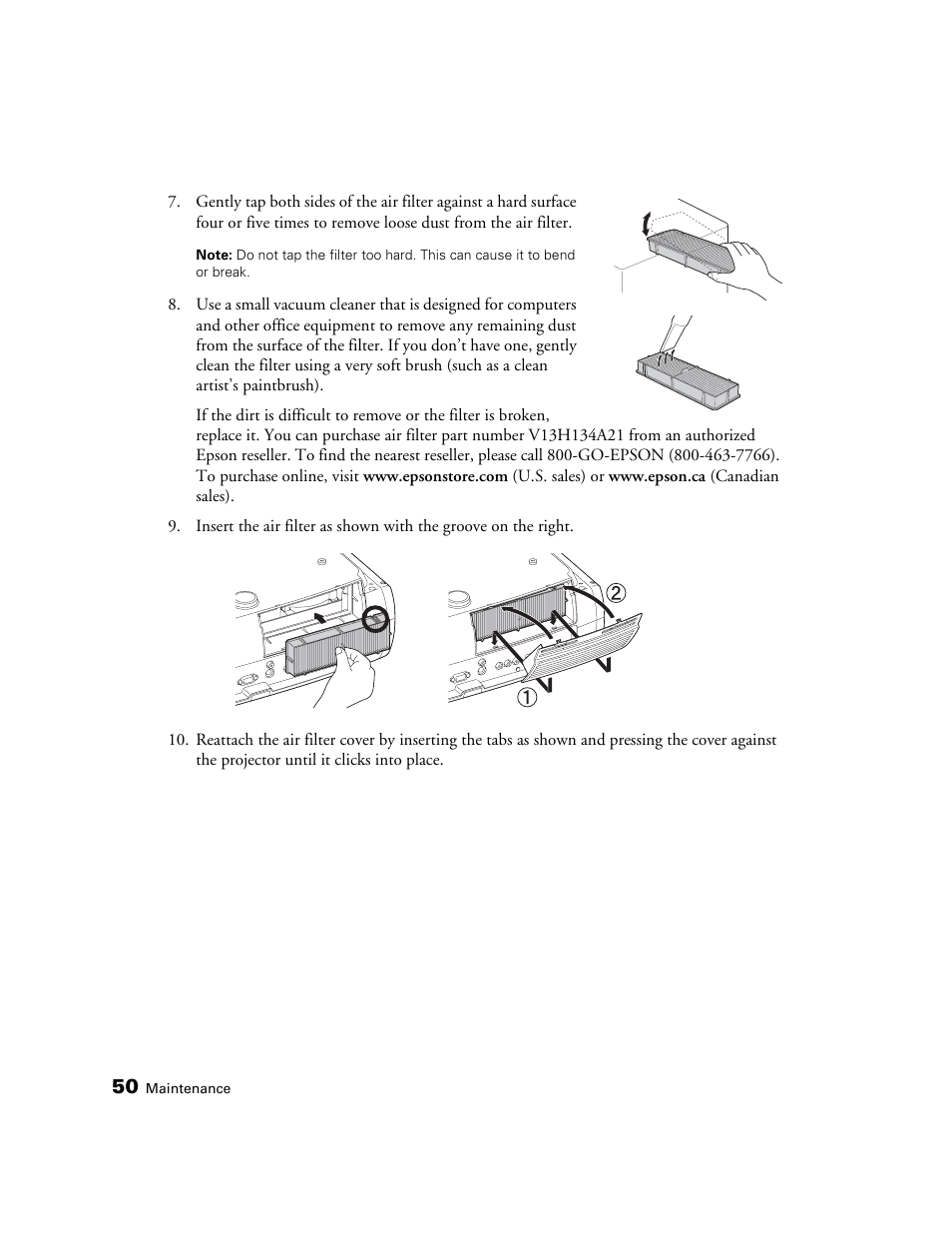 Seiko Group POWERLITE 8345 User Manual | Page 50 / 76