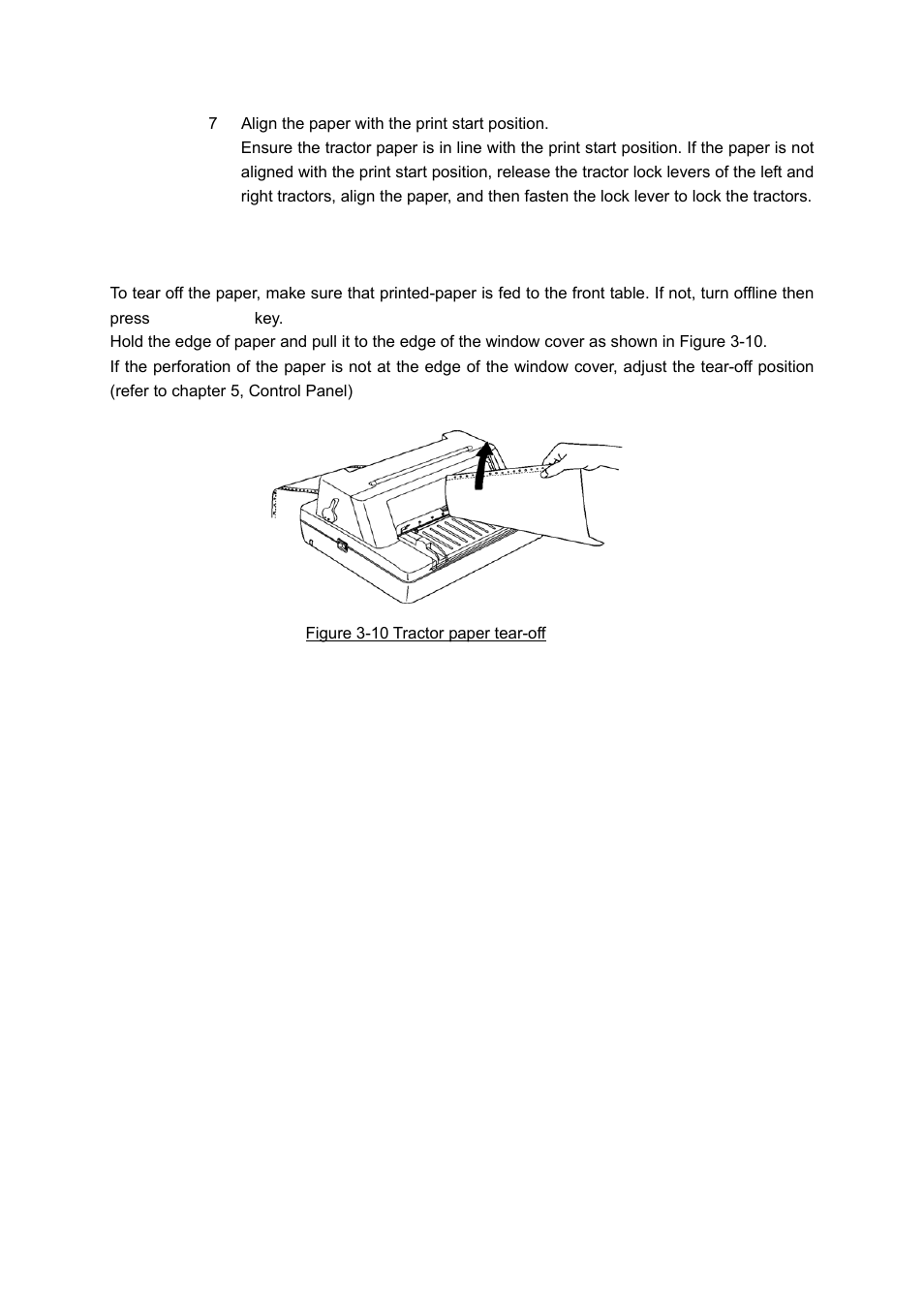 Tearing off tractor paper | Seiko Group PRECISION FB 380 User Manual | Page 18 / 50