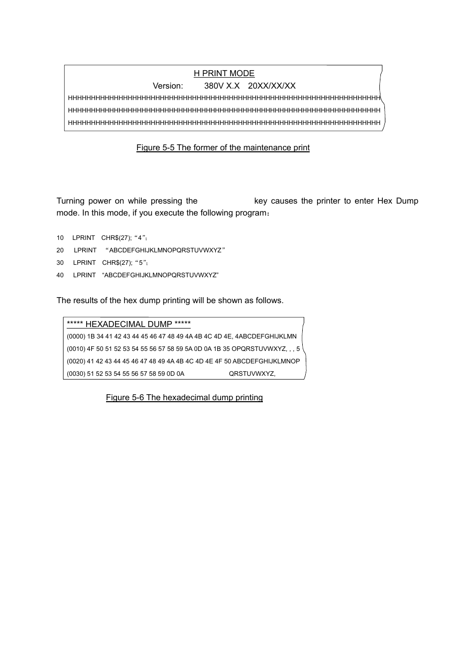 Hex dump mode | Seiko Group PRECISION FB 380 User Manual | Page 29 / 50