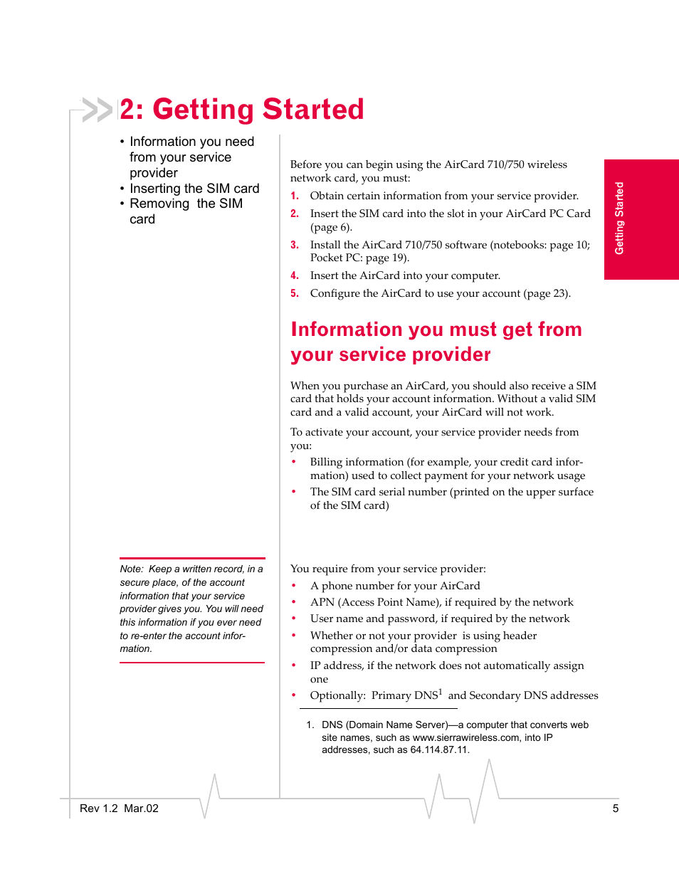 Getting started | Sierra Wireless AirCard 710 User Manual | Page 13 / 54