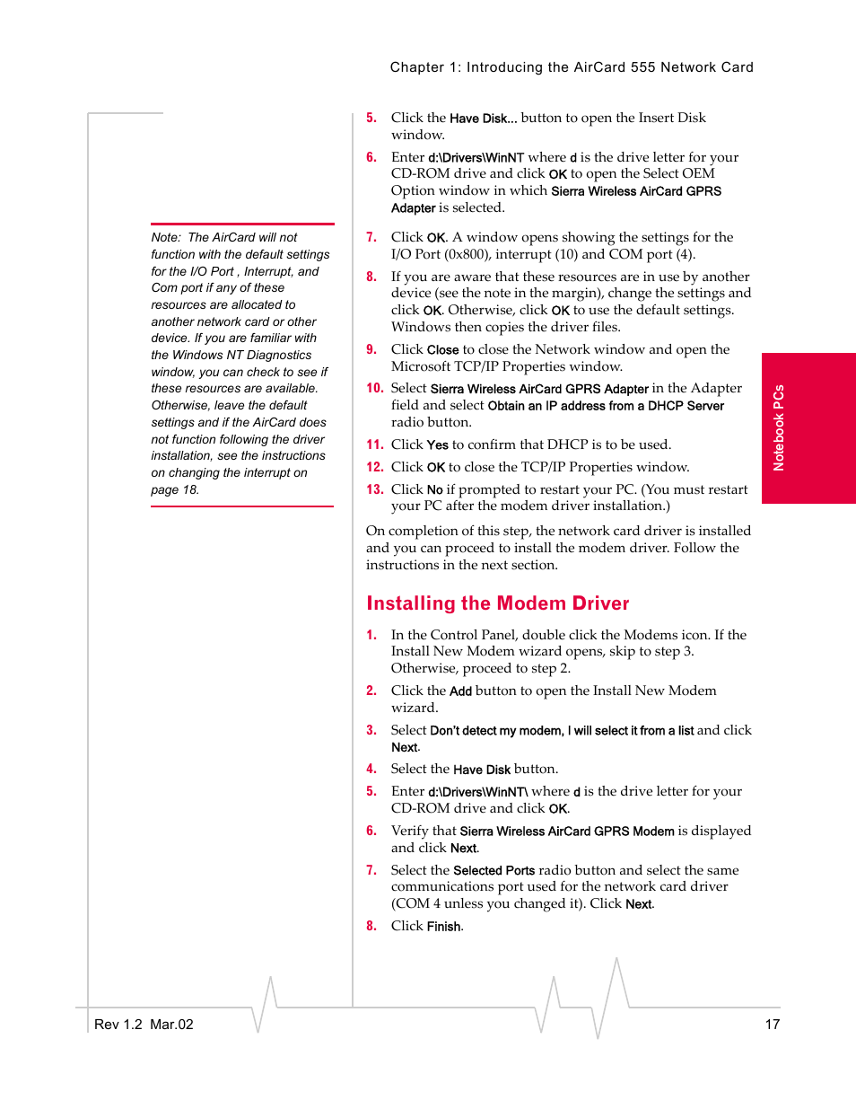 Installing the modem driver | Sierra Wireless AirCard 710 User Manual | Page 25 / 54