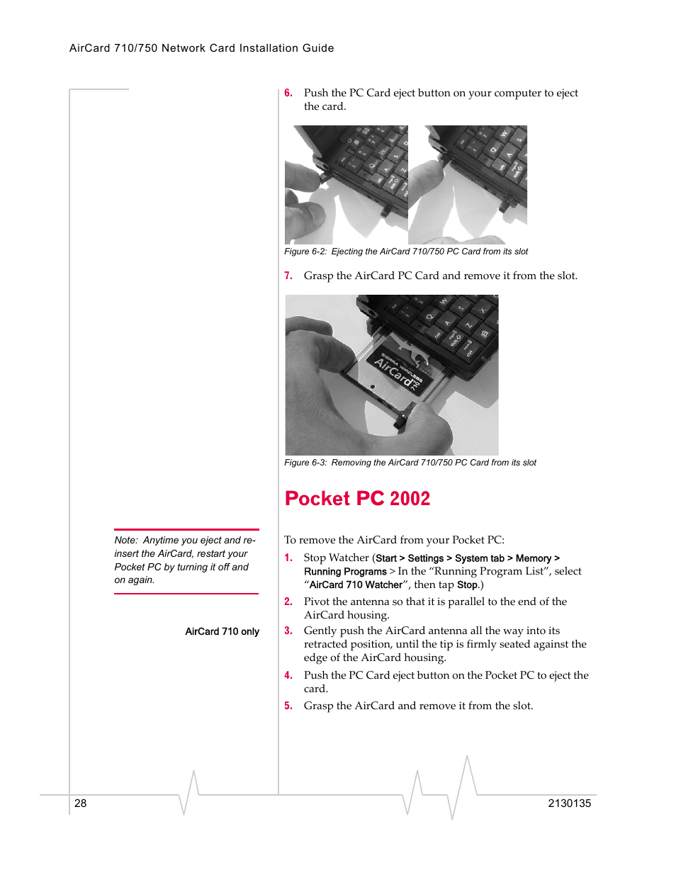 Pocket pc 2002 | Sierra Wireless AirCard 710 User Manual | Page 36 / 54