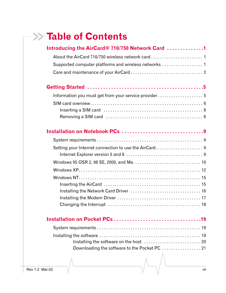 Sierra Wireless AirCard 710 User Manual | Page 7 / 54
