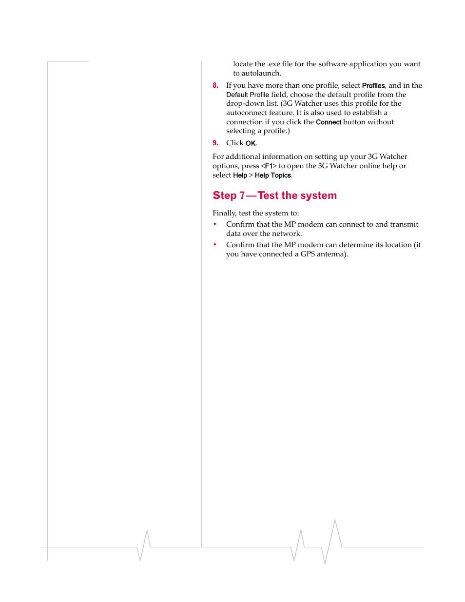 Step 7—test the system, Step 7—test the system | Sierra Wireless MP 875 User Manual | Page 35 / 68