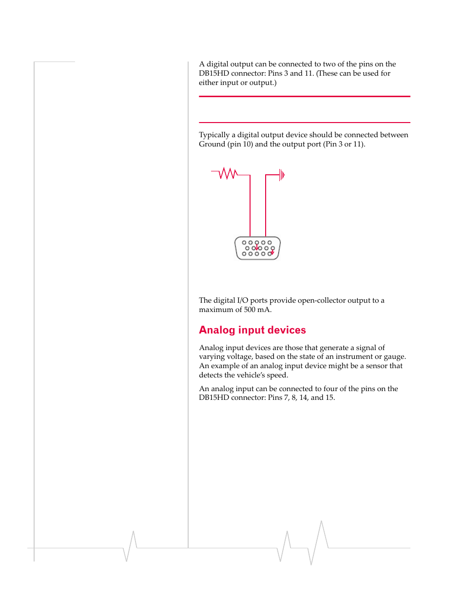 Analog input devices | Sierra Wireless MP 875 User Manual | Page 46 / 68