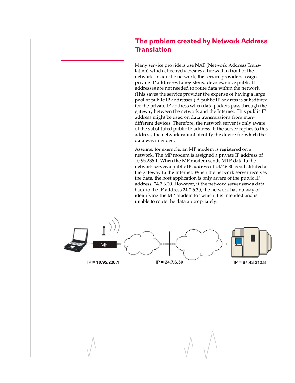 The problem created by network address translation | Sierra Wireless MP 875 User Manual | Page 55 / 68