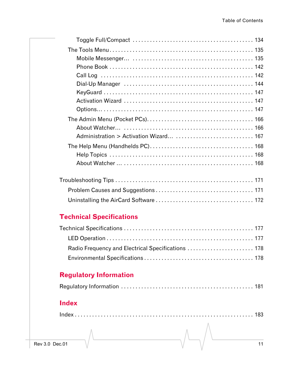 Sierra Wireless AirCard 555 User Manual | Page 11 / 192