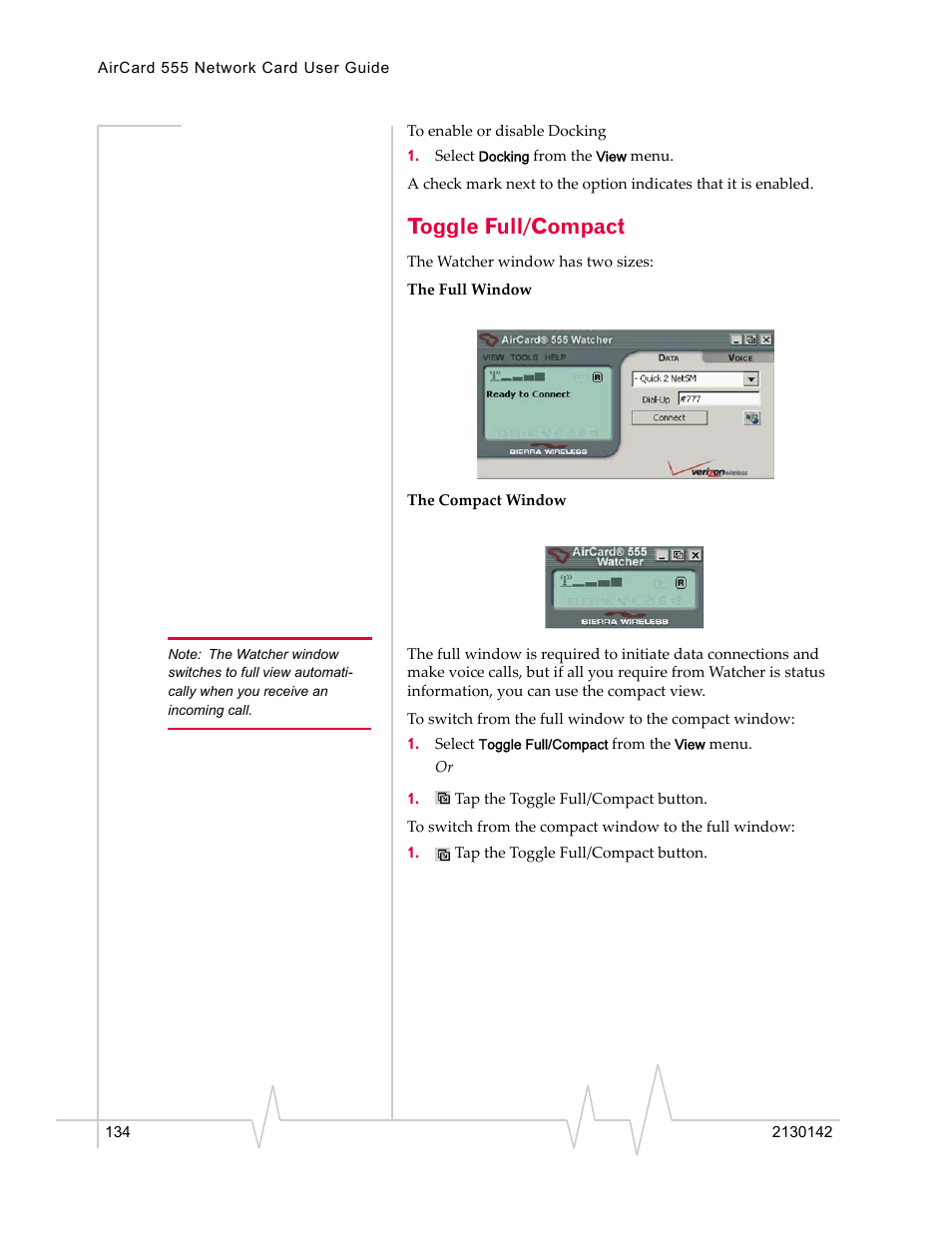 Toggle full/compact | Sierra Wireless AirCard 555 User Manual | Page 136 / 192