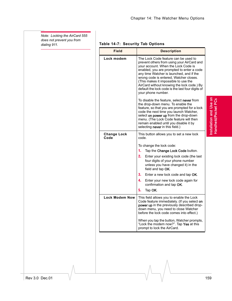 Sierra Wireless AirCard 555 User Manual | Page 161 / 192