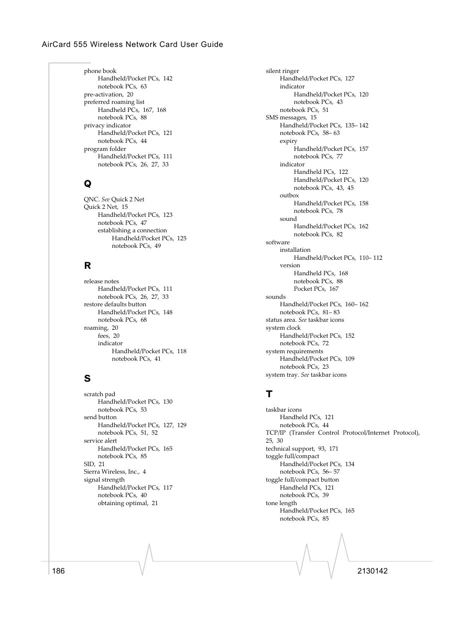 Sierra Wireless AirCard 555 User Manual | Page 188 / 192