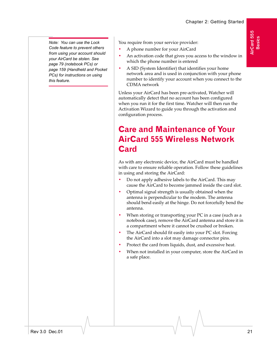 Sierra Wireless AirCard 555 User Manual | Page 21 / 192