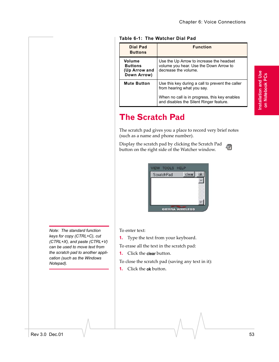 The scratch pad | Sierra Wireless AirCard 555 User Manual | Page 53 / 192