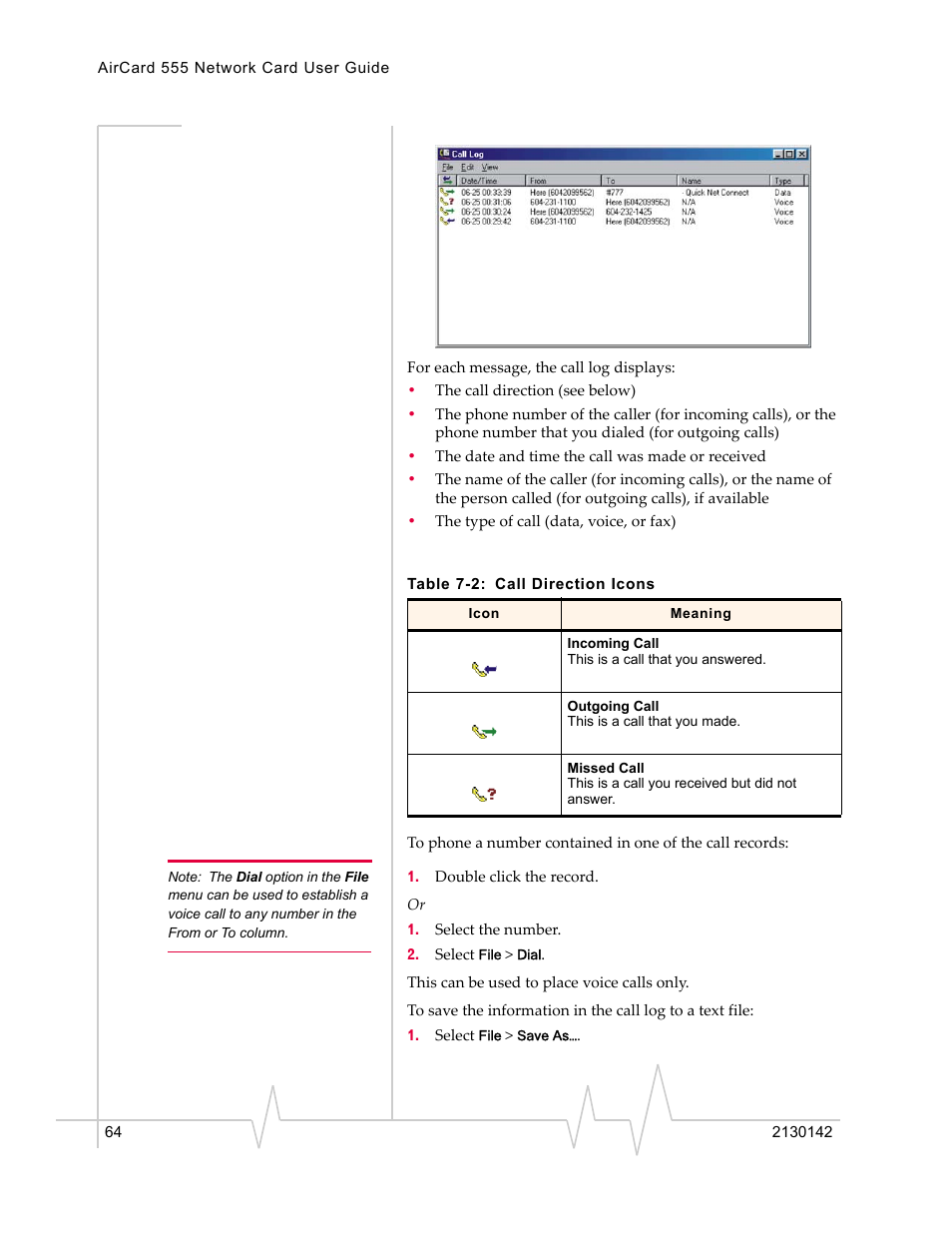 Sierra Wireless AirCard 555 User Manual | Page 64 / 192