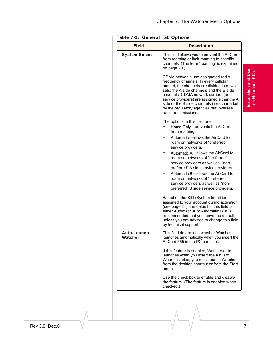 Sierra Wireless AirCard 555 User Manual | Page 71 / 192