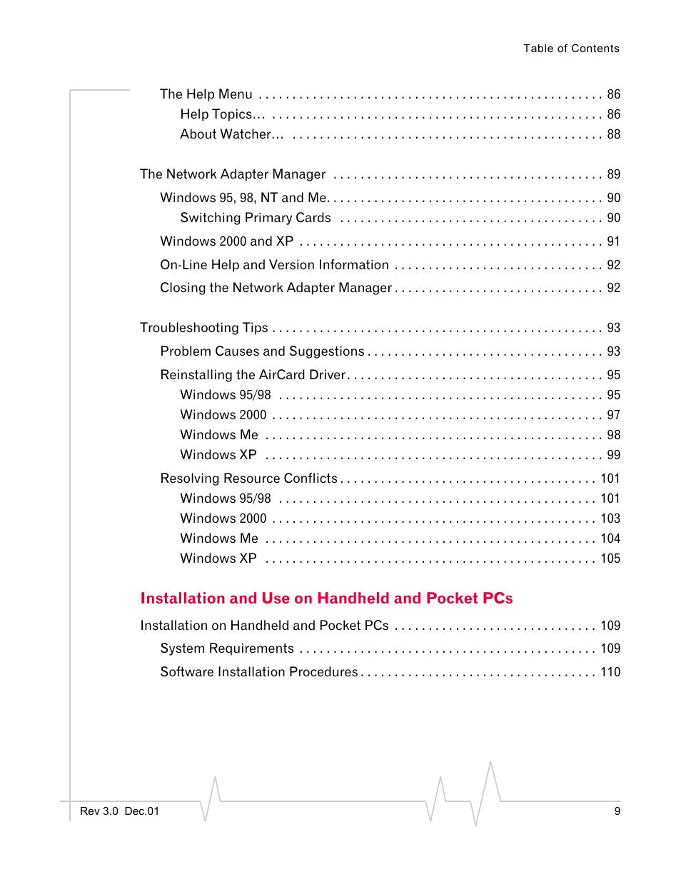 Sierra Wireless AirCard 555 User Manual | Page 9 / 192