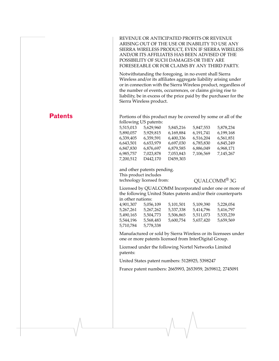 Patents | Sierra Wireless 2170042 User Manual | Page 13 / 16