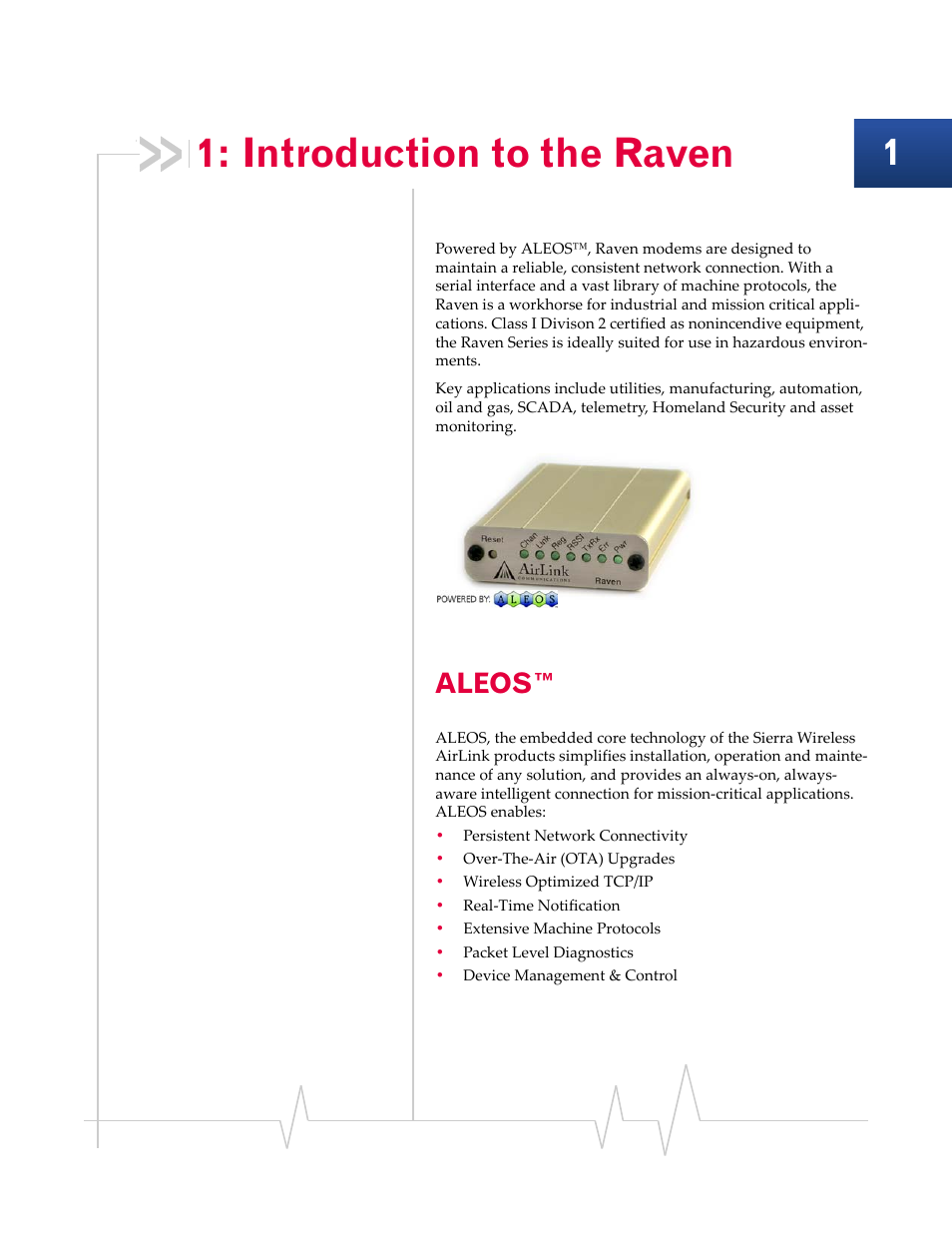 Introduction to the raven, Aleos | Sierra Wireless RAVEN 20070914 User Manual | Page 13 / 171