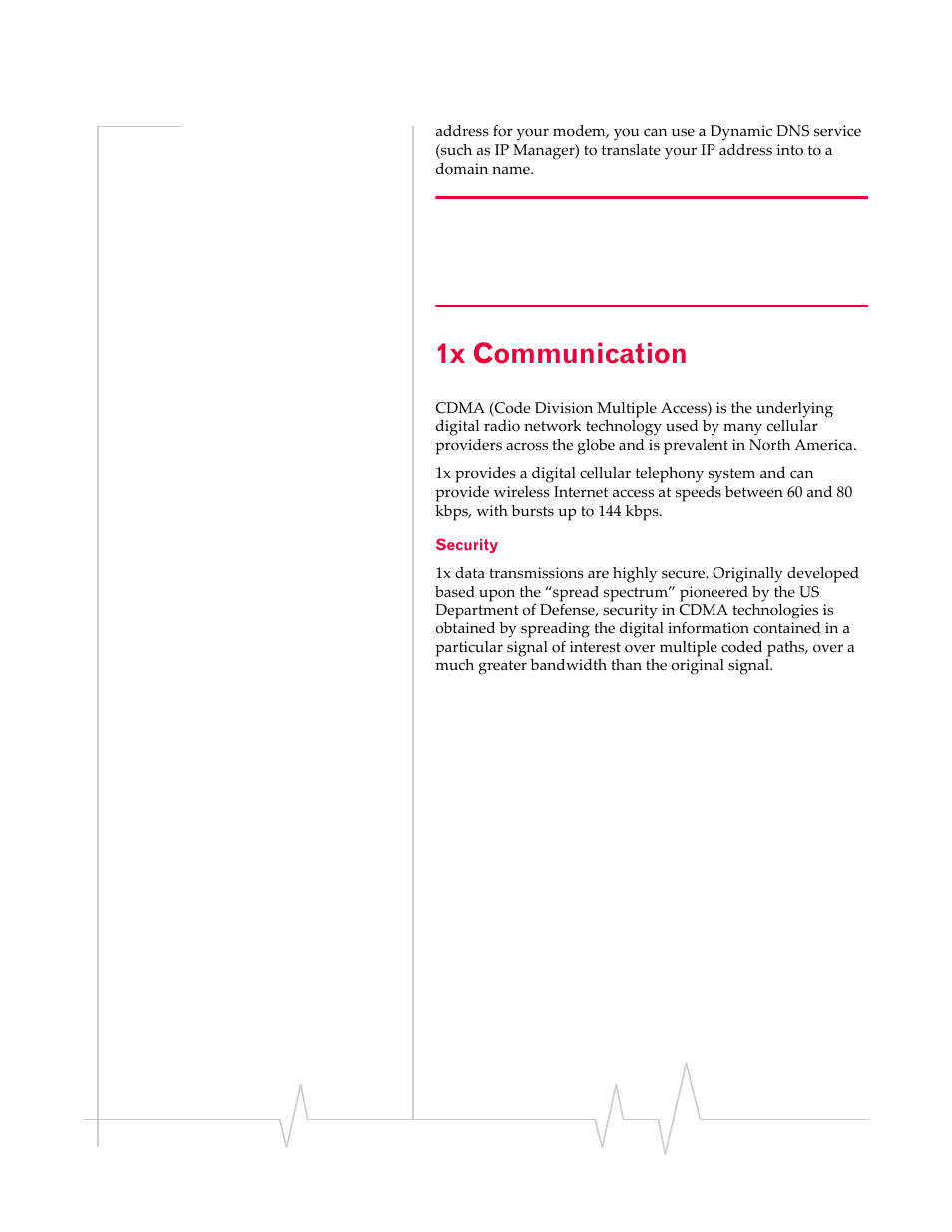 1x communication, Security | Sierra Wireless RAVEN 20070914 User Manual | Page 21 / 171