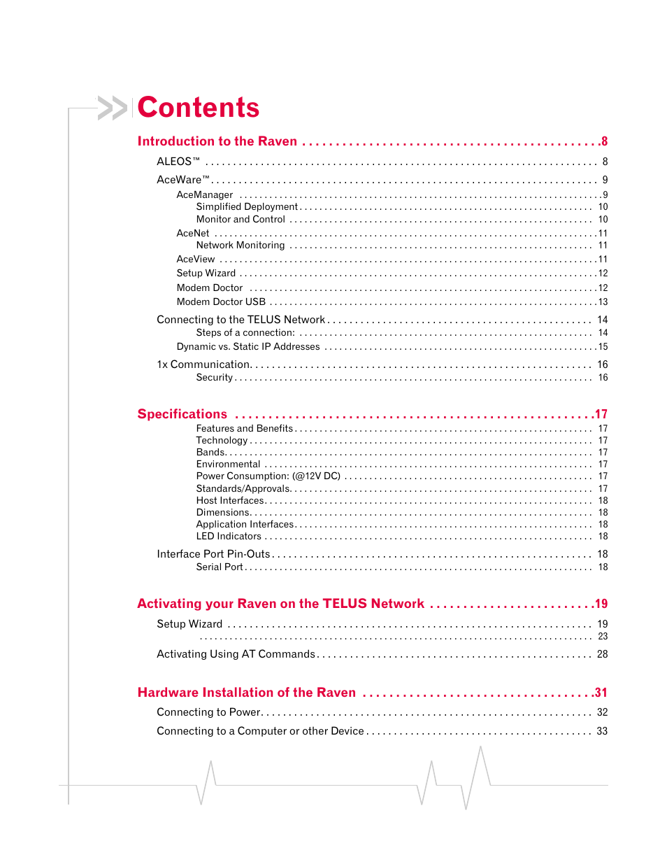 Sierra Wireless RAVEN 20070914 User Manual | Page 6 / 171