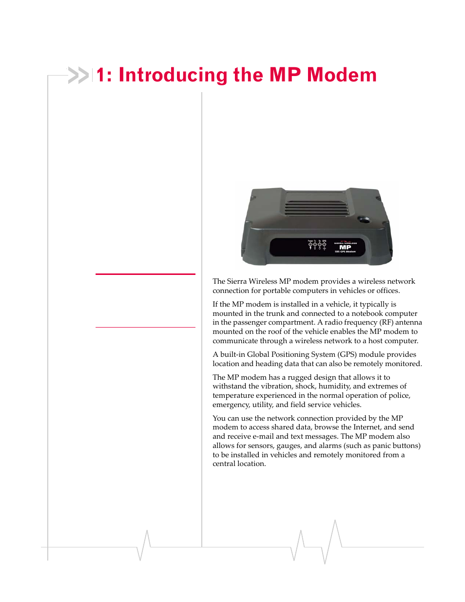 Introducing the mp modem | Sierra Wireless AIRLINK MP595W User Manual | Page 13 / 86